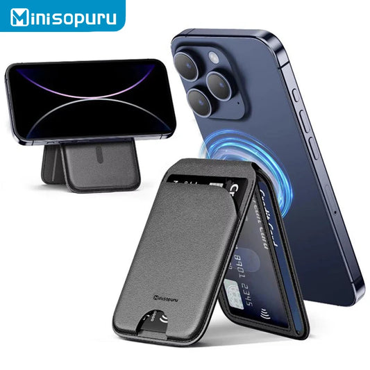 Minisopuru Magnetic Wallet & Phone Stand