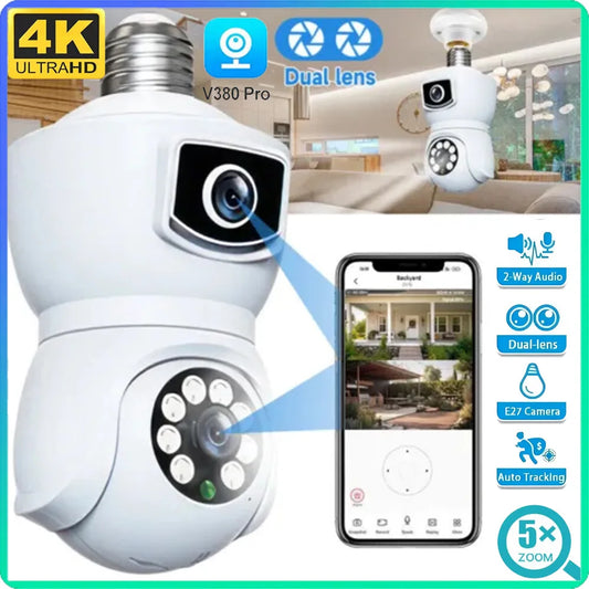 64GB 4K Dual-Lens WiFi Security Camera