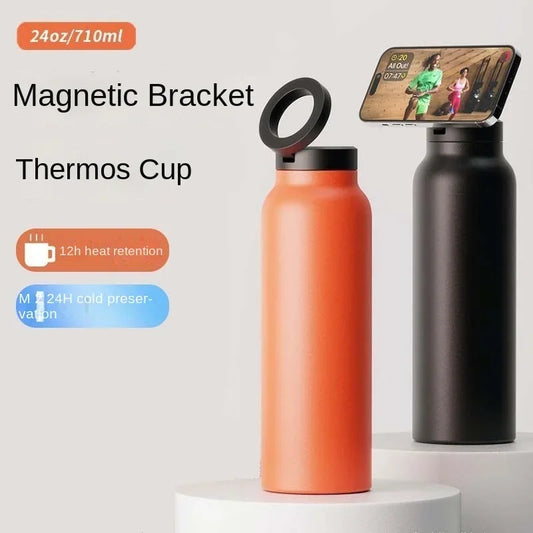 Magnetic Phone Holder Sports Water Bottle