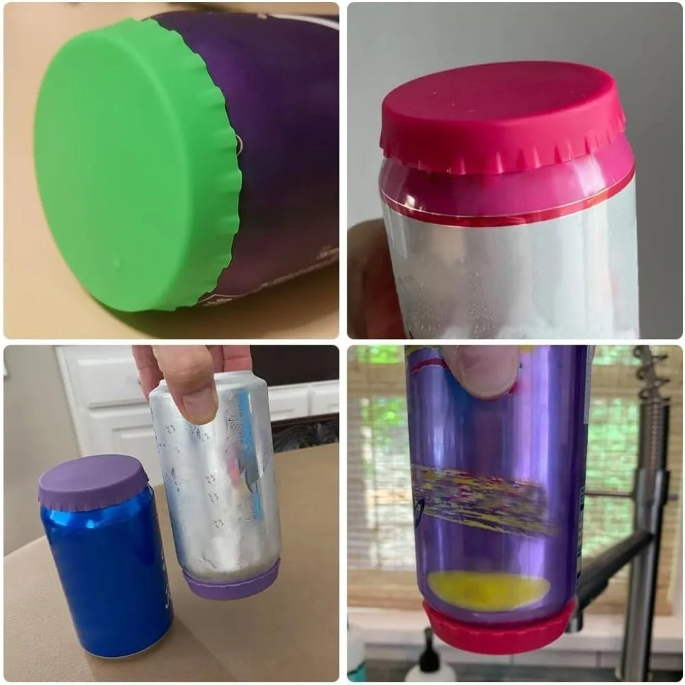 6-Pack Silicone Can Lids & Plugs