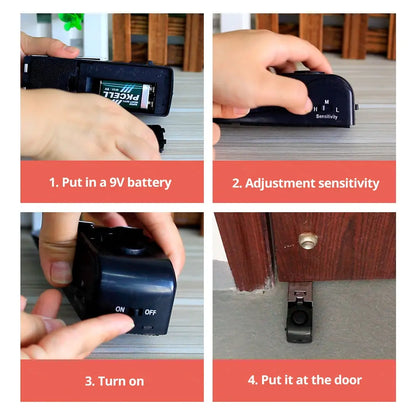 2-Pack Wireless Door Stop Alarm