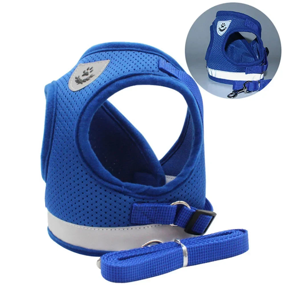 Adjustable Reflective Cat & Dog Harness Set