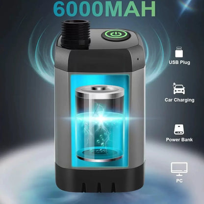 Camping Shower with Temp Display – 6000mAh Rechargeable, Dual Speed