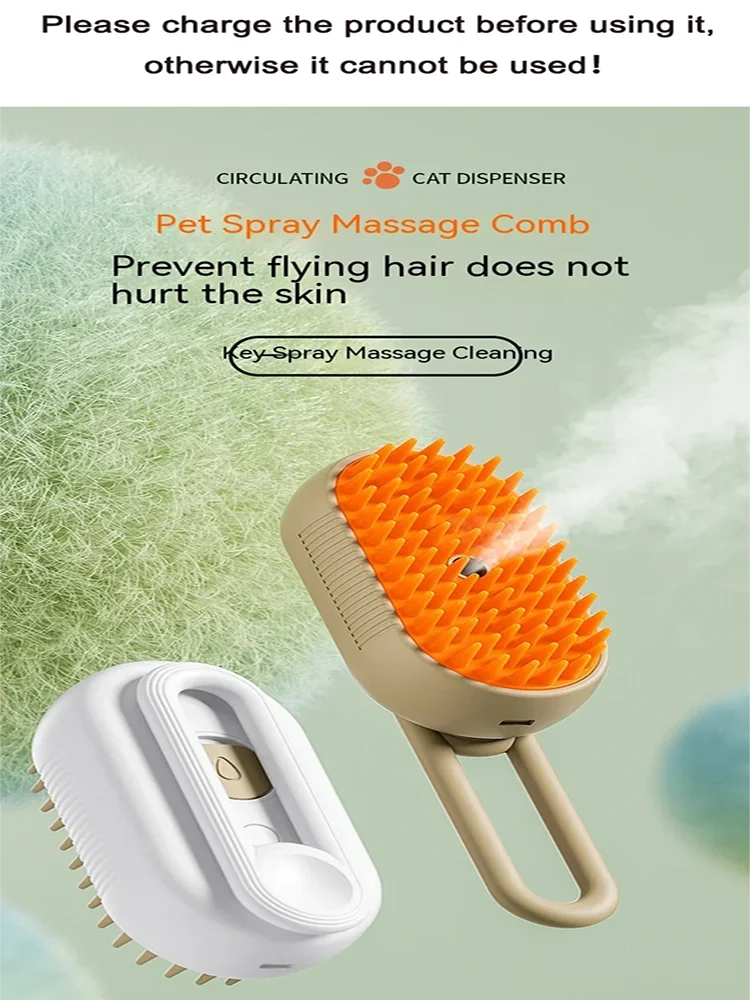 Pet Spray Massage & Grooming Brush