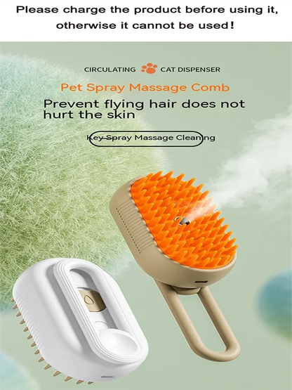 Pet Spray Massage & Grooming Brush