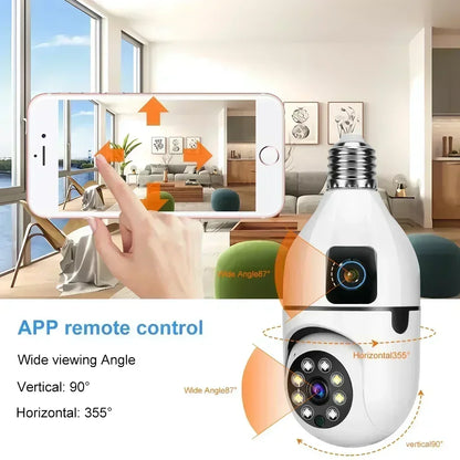 8MP E27 Bulb WiFi Security Camera