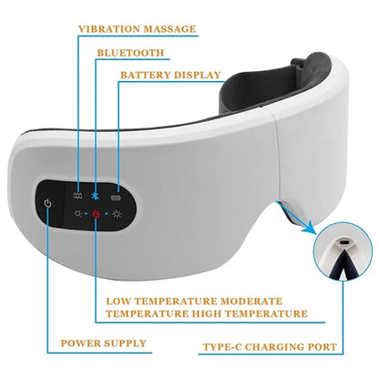 Electric Eye Massager with Heat & Music