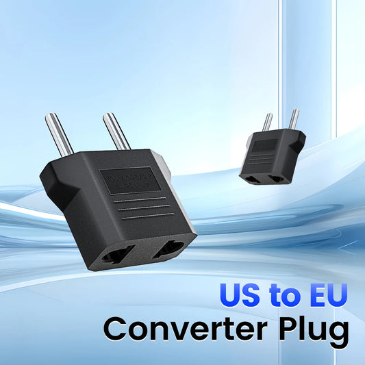 EU to US Plug Travel Adapter