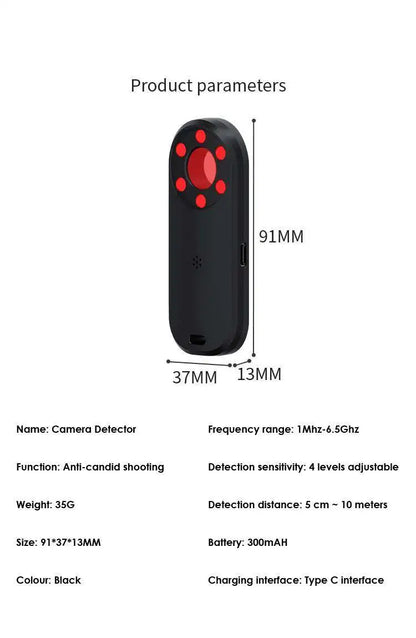 RF Signal Hidden Camera & Spy Detector