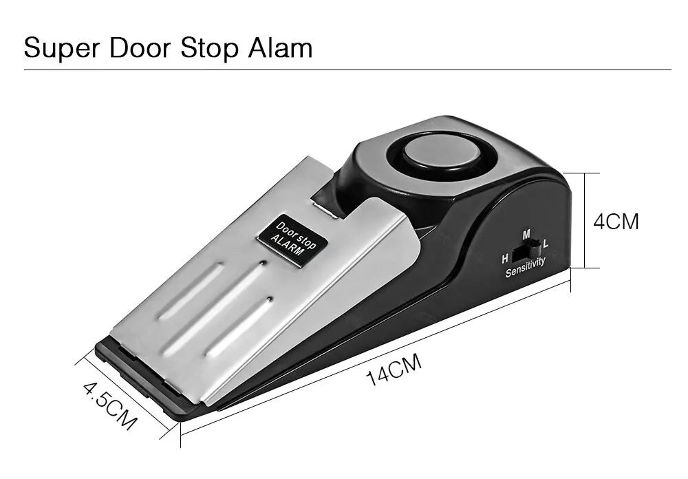 2-Pack Wireless Door Stop Alarm