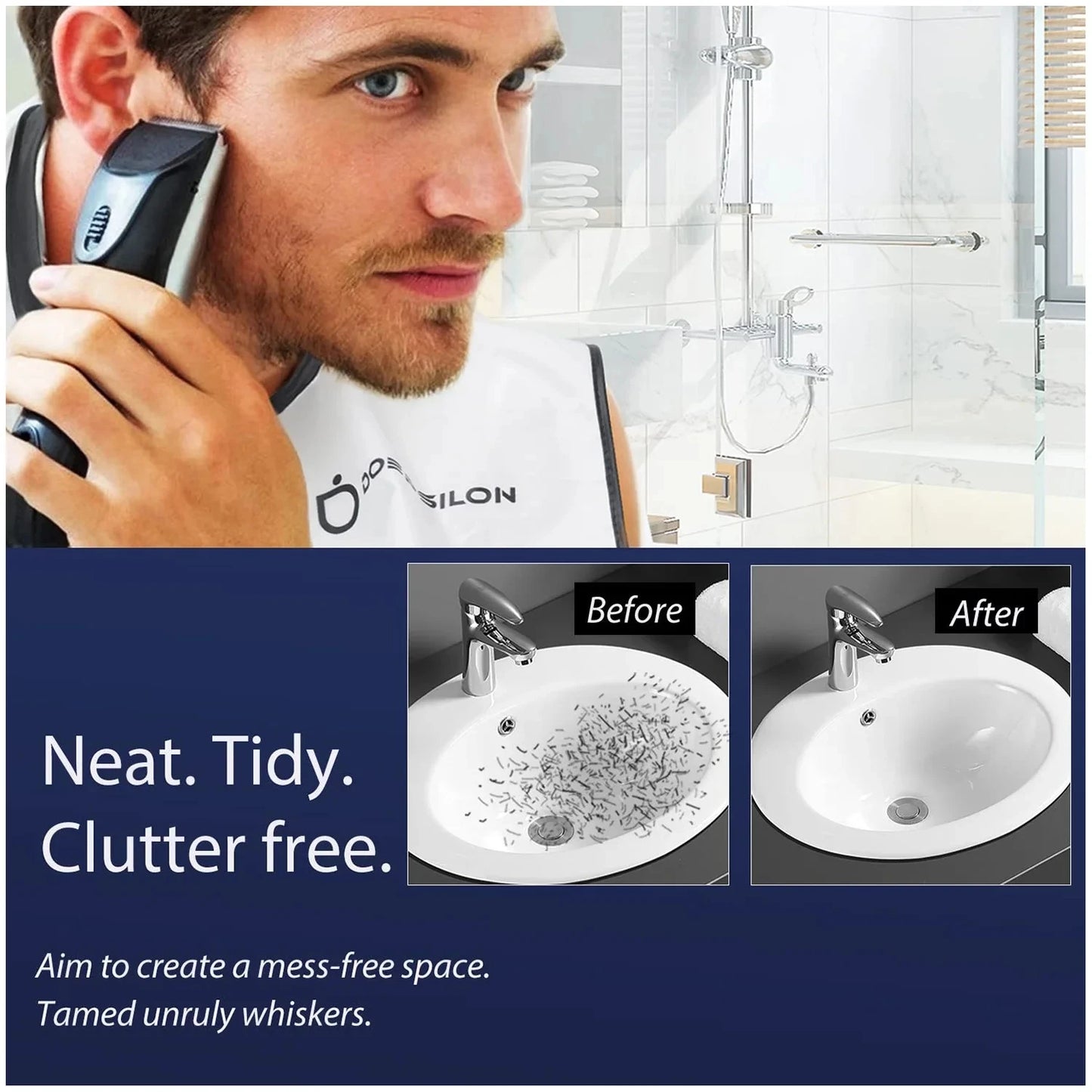 Beard Shaving Apron & Hair Catcher