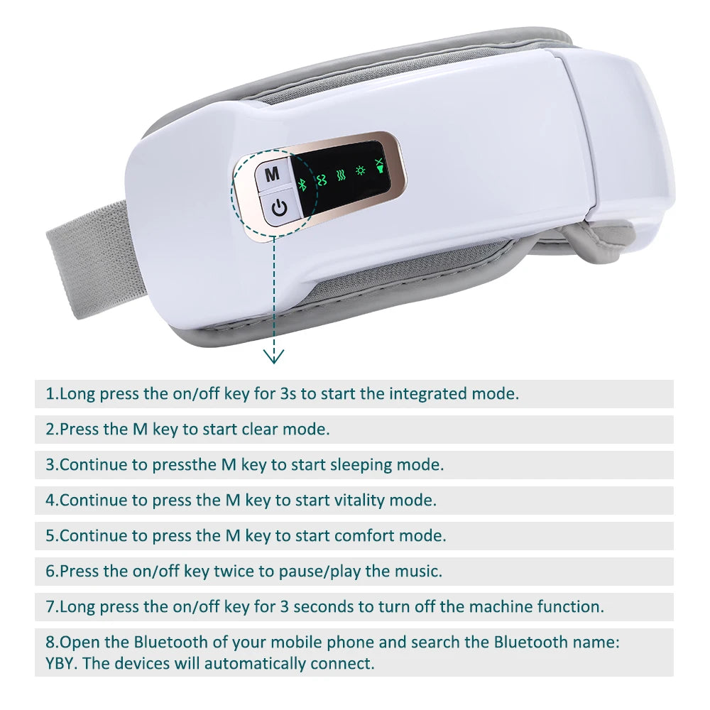 Electric Eye Massager with Heat & Music
