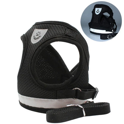 Adjustable Reflective Cat & Dog Harness Set
