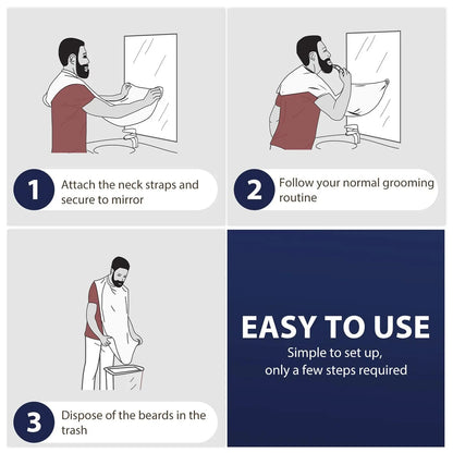 Beard Shaving Apron & Hair Catcher