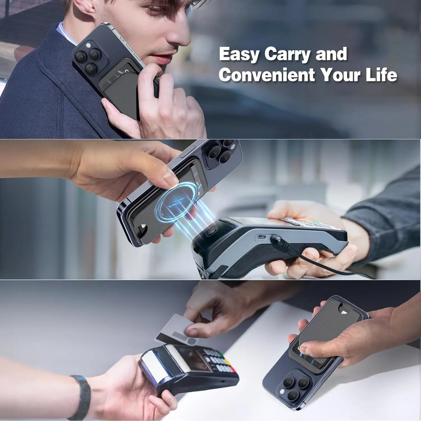 Minisopuru Magnetic Wallet & Phone Stand