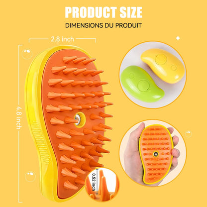 3-in-1 Cat Steamy Grooming Brush