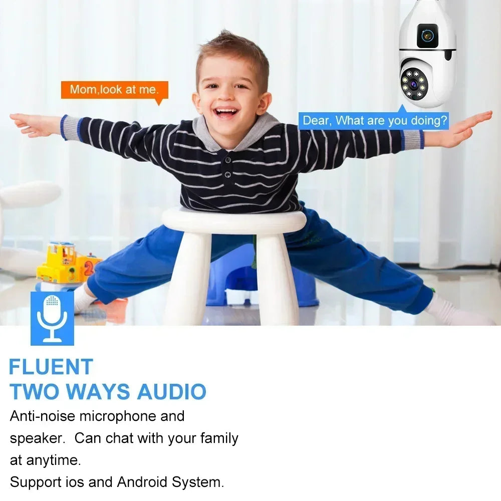 8MP E27 Bulb WiFi Security Camera