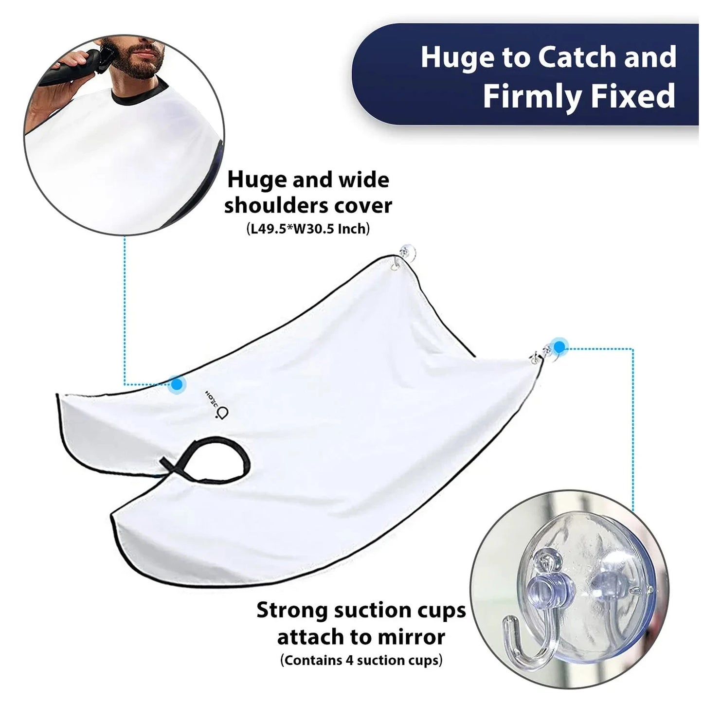 Beard Shaving Apron & Hair Catcher
