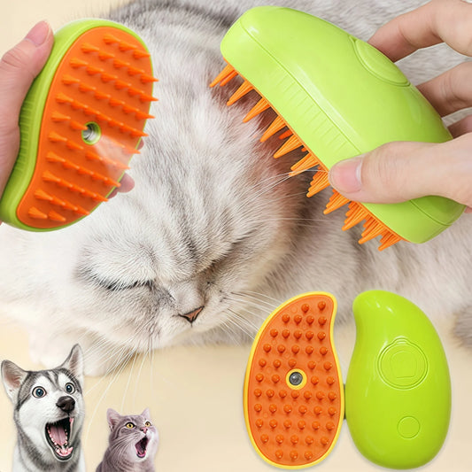 3-in-1 Cat Steamy Grooming Brush