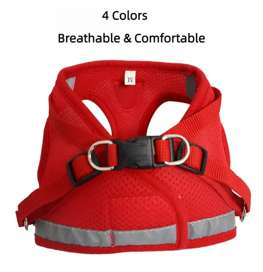 Adjustable Reflective Cat & Dog Harness Set